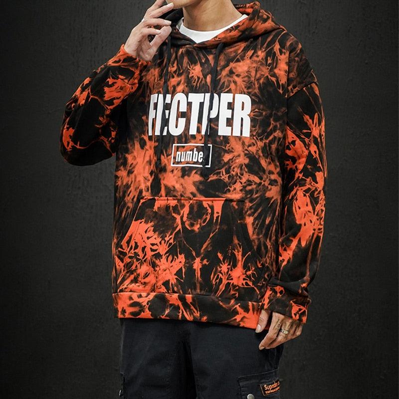 Printed Casual Men Oversized Loose Hoodie - Elysian